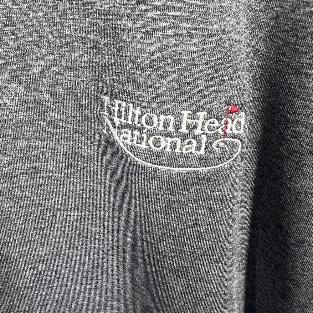 FootJoy 1/4 Zip Pullover Mens XL Gray Hilton Head National Golf EUC